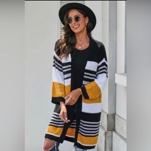 Long sweater cardigan
